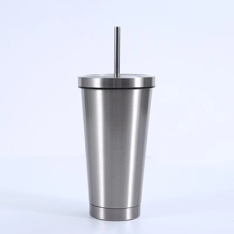 【客製化】304不鏽鋼雙層真空吸管杯隨行杯500ml | 禮品、贈品專業客製禮贈品顧問 以泰禮品