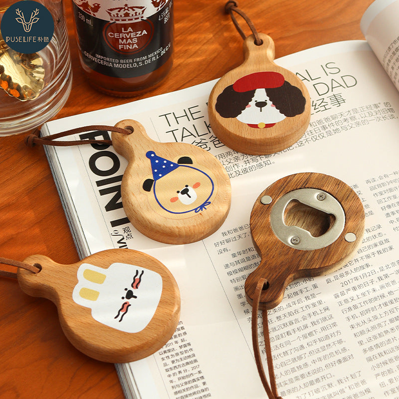 【客製化】創意實木開瓶器圓形把手開瓶器 | 禮品、贈品專業客製禮贈品顧問