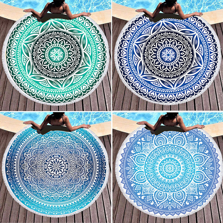 【客製化】圓形印花沙灘墊 | 禮品、贈品專業客製禮贈品顧問