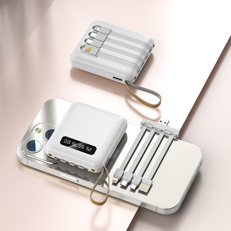 【客製化】迷你自帶線方形行動電源 | 禮品、贈品專業客製禮贈品顧問 以泰禮品