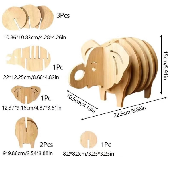 【客製化】創意木質動物造型隔熱墊 | 禮品、贈品專業客製禮贈品顧問 以泰禮品
