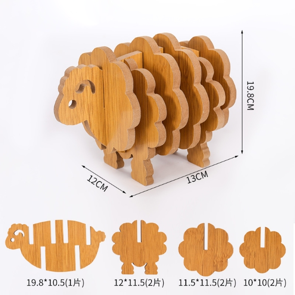 【客製化】創意木質動物造型隔熱墊 | 禮品、贈品專業客製禮贈品顧問 以泰禮品