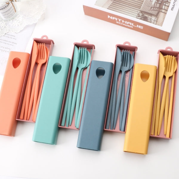 【客製化】糖果色小麥秸稈刀叉四件組 | 禮品、贈品專業客製禮贈品顧問 | 禮品、贈品專屬客製禮贈品專家