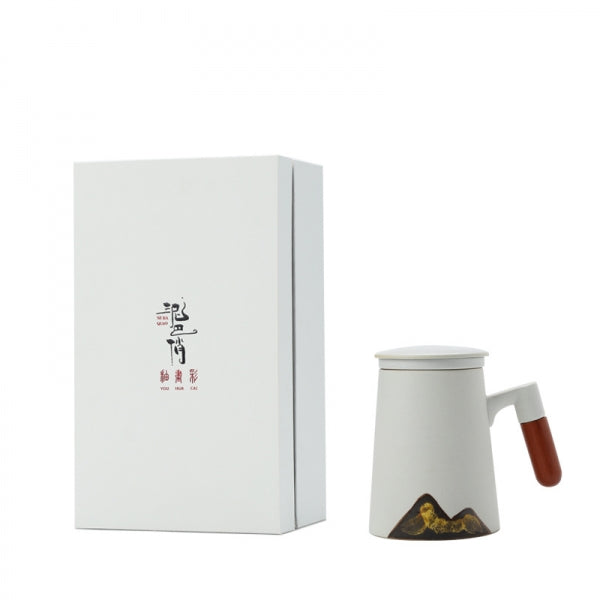 【客製化】遠山茶水過濾泡茶杯陶瓷杯企業禮品450 ml | 禮品、贈品專業客製禮贈品顧問 | 禮品、贈品專屬客製禮贈品專家