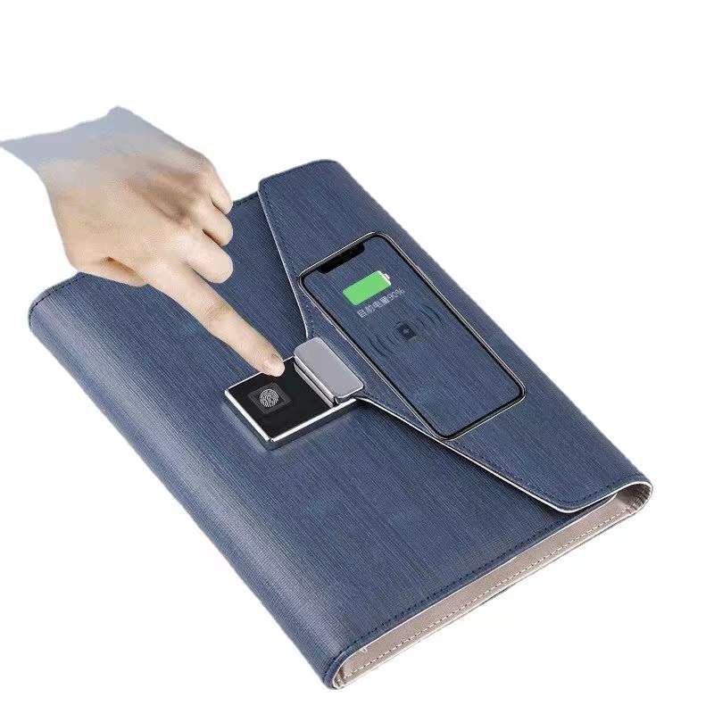 【客製化】指紋解鎖無線充電電源筆記本 | 禮品、贈品專業客製禮贈品顧問 | 禮品、贈品專屬客製禮贈品專家