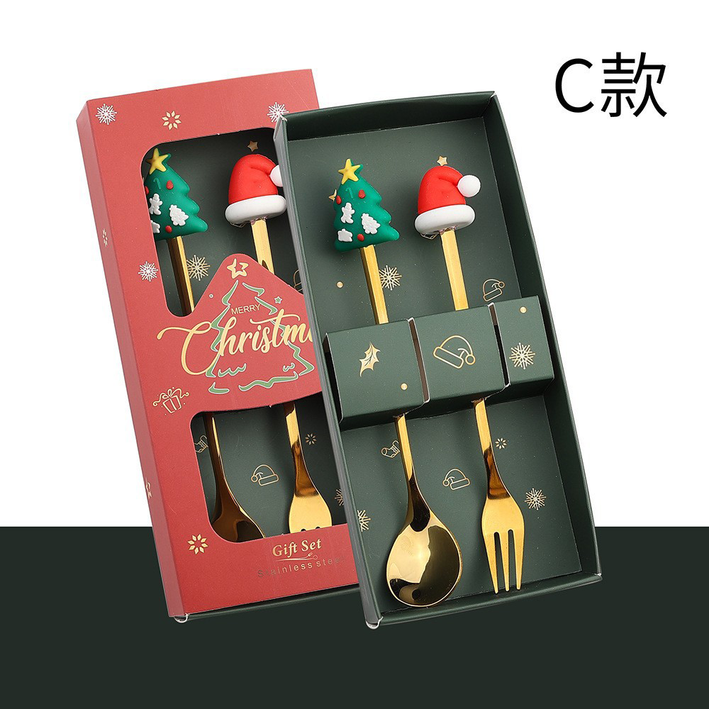 【客製化】聖誕節不鏽鋼餐具禮盒 | 禮品、贈品專業客製禮贈品顧問 以泰禮品
