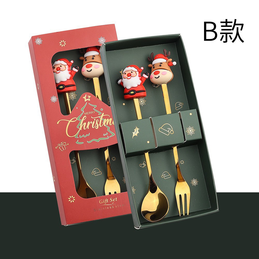 【客製化】聖誕節不鏽鋼餐具禮盒 | 禮品、贈品專業客製禮贈品顧問 以泰禮品