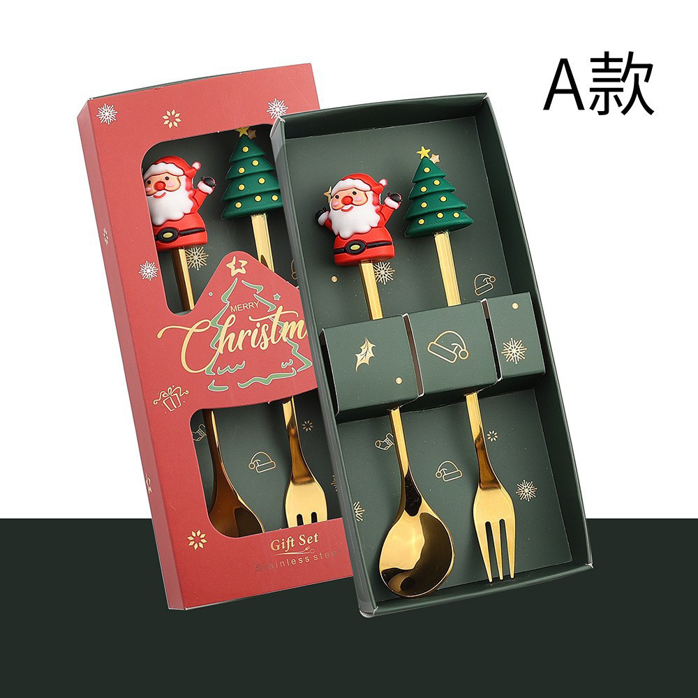 【客製化】聖誕節不鏽鋼餐具禮盒 | 禮品、贈品專業客製禮贈品顧問 以泰禮品