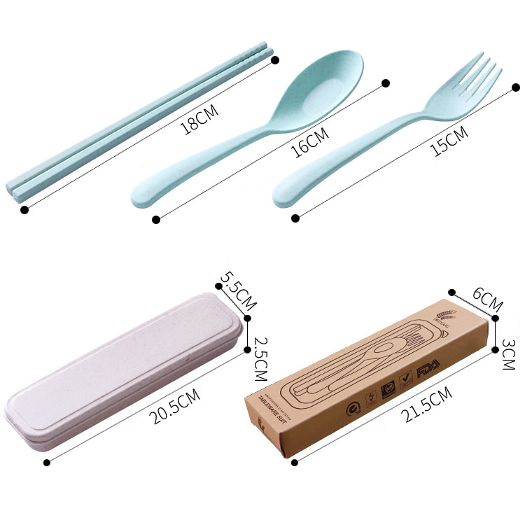 【客製化】環保兒童小麥餐具三件套 | 禮品、贈品專業客製禮贈品顧問