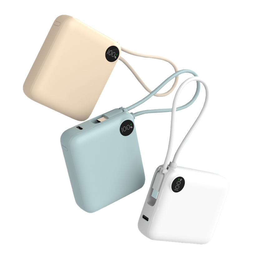 【客製化】超迷你自帶線閃充行動電源 | 禮品、贈品專業客製禮贈品顧問