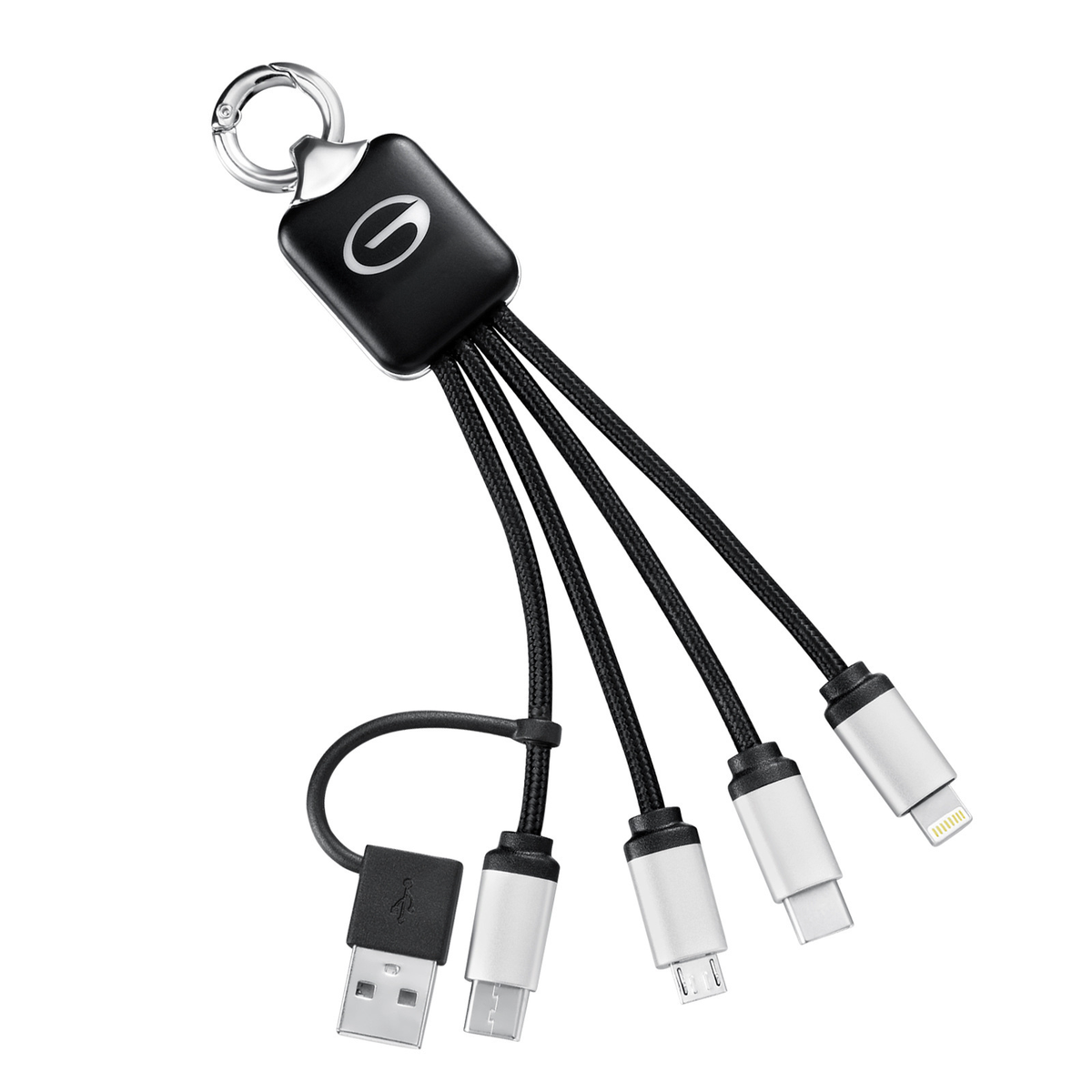 【客製化】一拖三鑰匙圈發光數據線 | 禮品、贈品專業客製禮贈品顧問