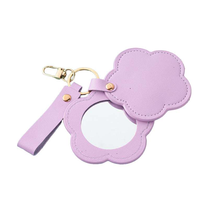 【客製化】皮革花朵旋轉化妝鏡 | 禮品、贈品專業客製禮贈品顧問