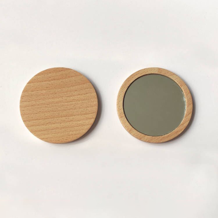【客製化】木紋小圓鏡 | 禮品、贈品專業客製禮贈品顧問 以泰禮品