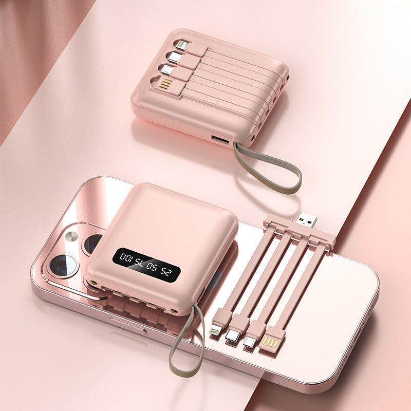 【客製化】迷你自帶線方形行動電源 | 禮品、贈品專業客製禮贈品顧問 以泰禮品