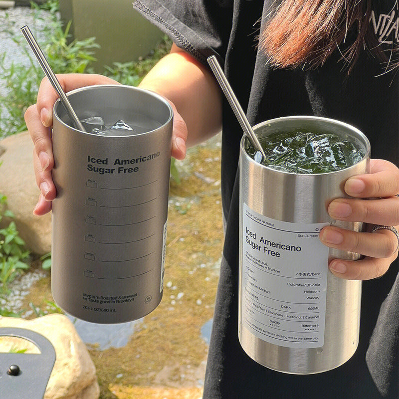 【客製化】高顏值雙層不銹鋼咖啡杯 | 禮品、贈品專業客製禮贈品顧問 以泰禮品