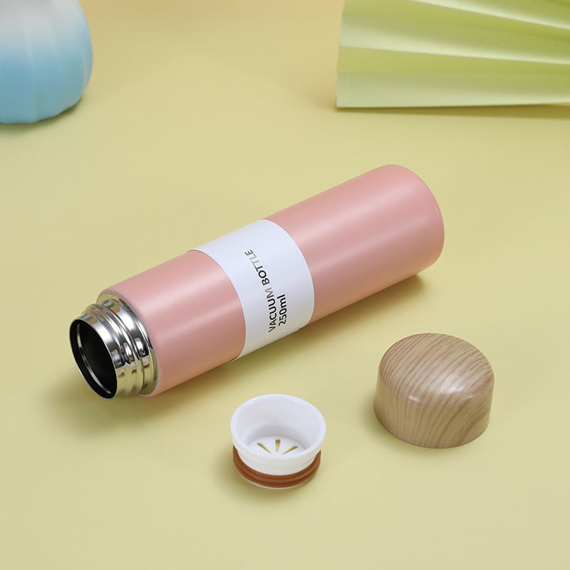 【客製化】日式木紋蓋口袋保溫杯 | 禮品、贈品專業客製禮贈品顧問 以泰禮品