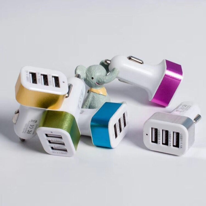 【客製化】絢彩車用3孔USB充電器 | 禮品、贈品專業客製禮贈品顧問 | 禮品、贈品專屬客製禮贈品專家